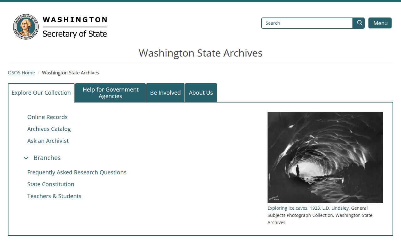 Everett public records Washington State Archives access page